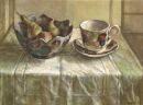 Pears In Bowl and Cup and Saucer
