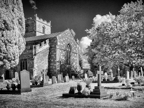 Coombe Bisset Church in Infra Red