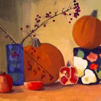 Pumpkin Series Distempera and Gouache on hand made paper