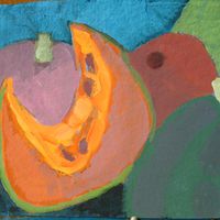 Pumpkin Series Distempera and Gouache on hand made paper