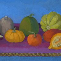 Pumpkin Series Distempera and Gouache on hand made paper
