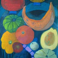 Pumpkin Series Distempera and Gouache on hand made paper