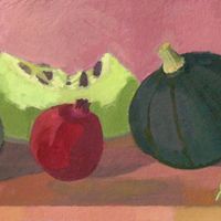 Pumpkin Series Distempera and Gouache on hand made paper