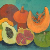 Pumpkin Series Distempera and Gouache on hand made paper