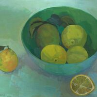 Lemons in Green Bowl