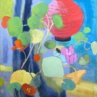 Lantern and Nasturtiums