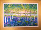 Birch trees and bluebells