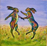 Dancing hares SOLD