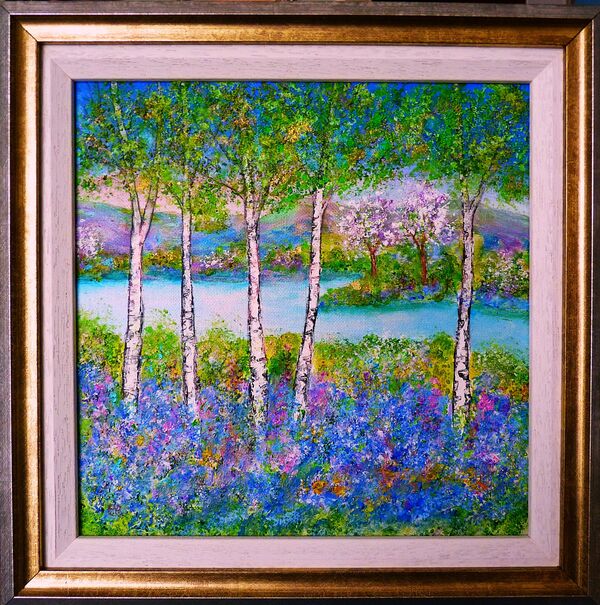 Spring blossom and bluebells