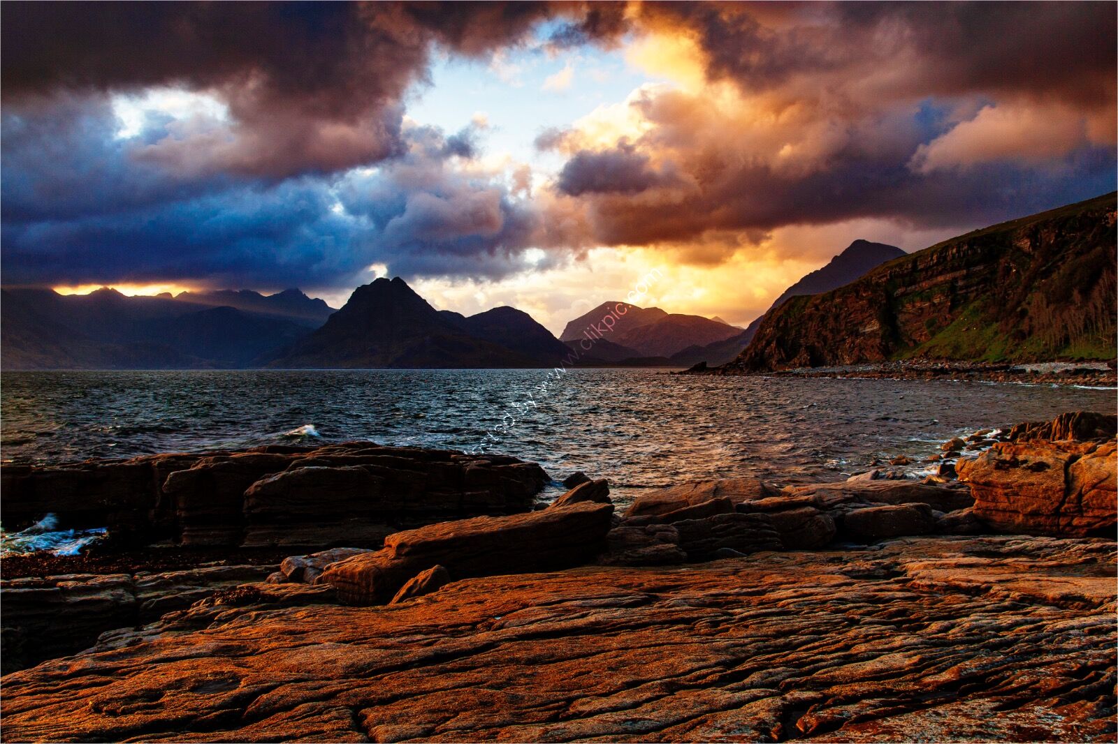 Sunset over the Cuillin