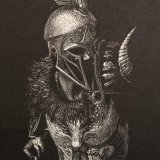 'The Fiercest of Warriors' Framed Original For Sale - IMG0057 A4 - £180