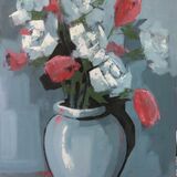 White roses 50x50cms £290