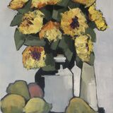 Sunflowers and fruit, 41x51 £220