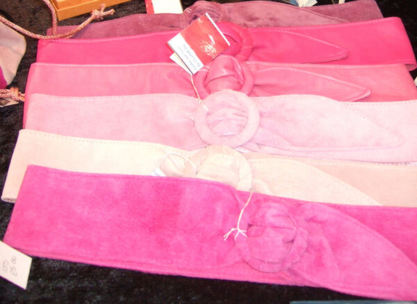 Belts in pink