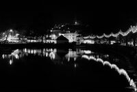Kingsbridge through the inky blackness of night