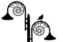 Seagull on lamps, Lyme Regis
