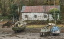 Old boat shed and boats