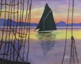 Twilight cruise under sail. ORIGINAL SOLD
