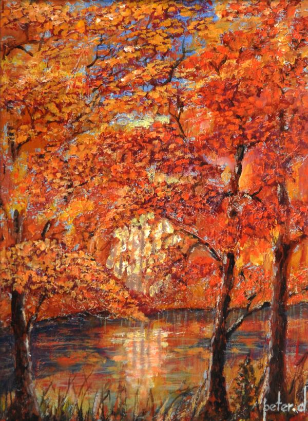 Autumnal Forest Pool. ORIGINAL SOLD. Giclee available I