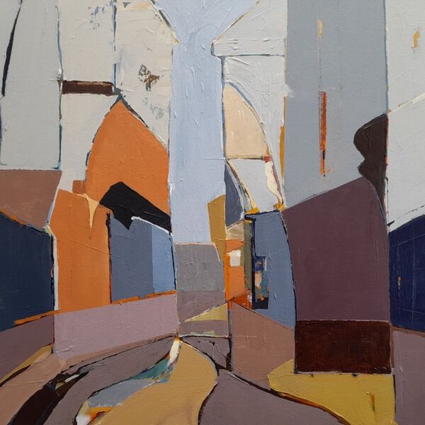 York twist. Abstract expressive painting on canvas .60x40cm