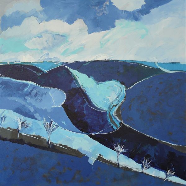 Blue wolds. 70x70cm