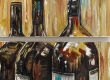 Wine bottles diptych