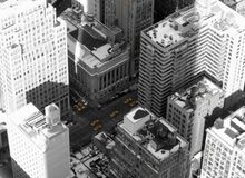 New York cabs from above