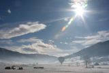 Snowscape with balloon