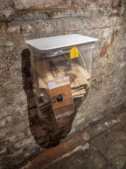 A Bin With Drawings of Rough Sleepers 2019