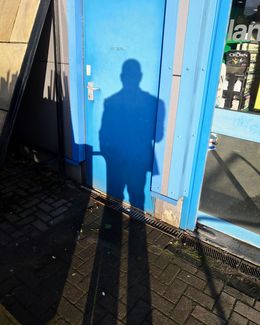 Self Portrait on Blue Door II 2019