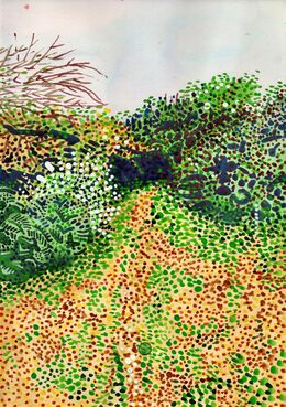 The Garden at Ty Capel 2023 Ink on paper 29.7 x 21 cm / 11.75 x 8.25 in