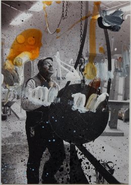 Untitled (David Smith working on Voltri Bolton I, Bolton Landing 1962) Hopkins 2017