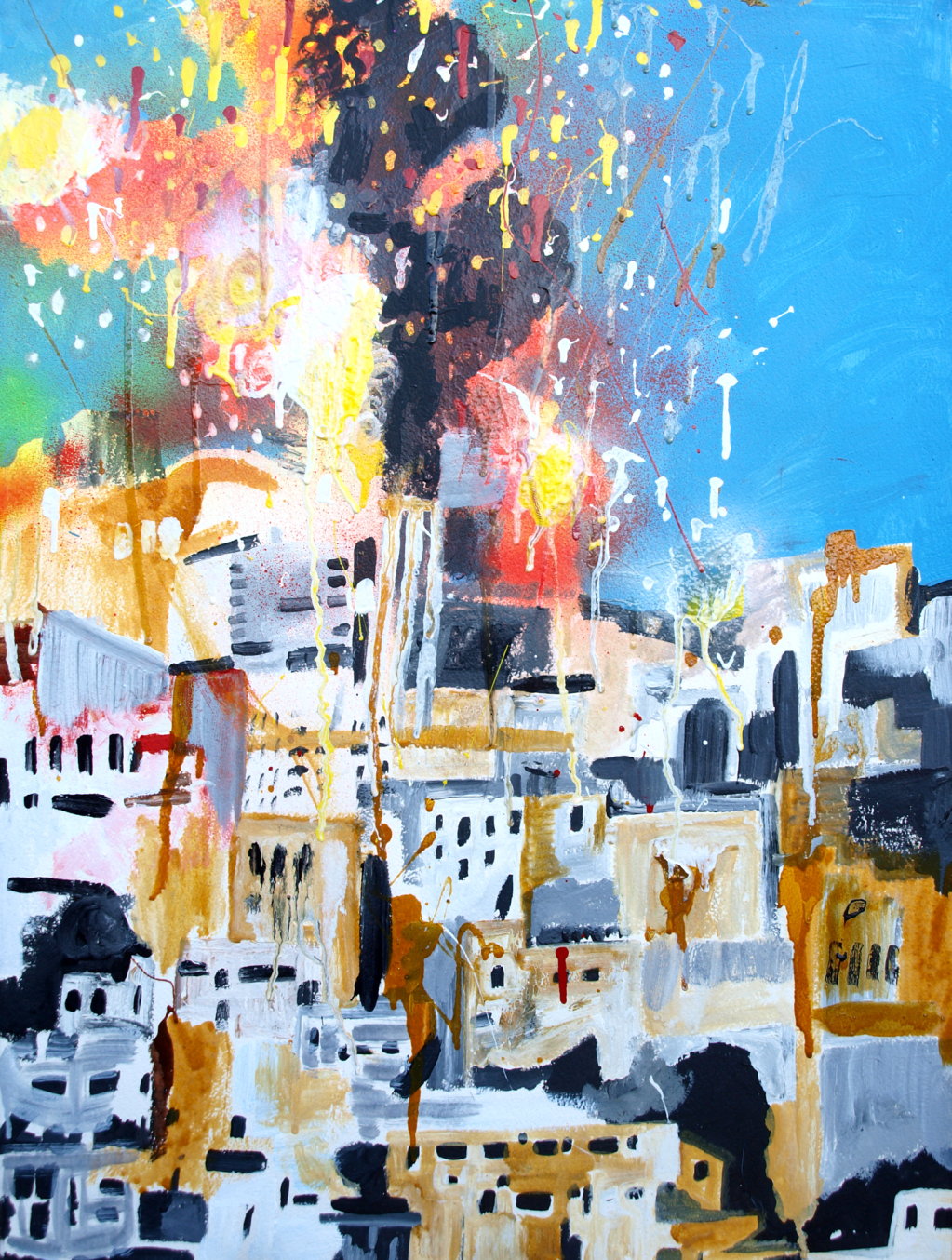 Burning City Gaza Phill Hopkins 2014