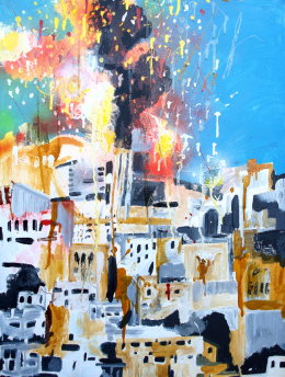 Burning City Gaza Phill Hopkins 2014