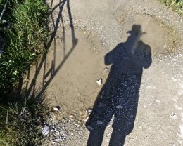 Self Portrait, Gate, Bardsey Island 2018