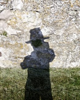 Self Portrait, Wall, Bardsey Island 2018