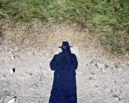 Self Portrait, Stone, Bardsey Island 2018 Phill Hopkins