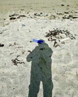 Self Portrait, Rubber Glove, Bardsey Island 2018