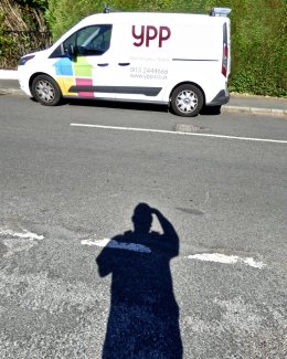 Self Portrait, White Van, Holt Park, Leeds 2018