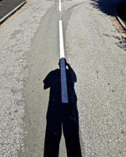 Self Portrait, White Line, Holt Park, Leeds 2018