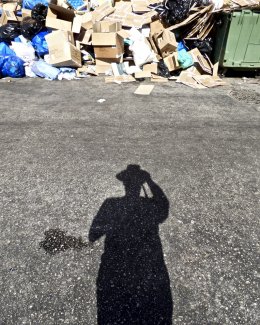 Self Portrait, Rubbish, Corfu Old Town 2018