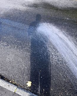 Self Portrait with Water from Hose 2018