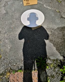 Self Portrait on a White Disk 2019