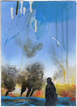 A Man Looking at Explosions (Syria) 2015