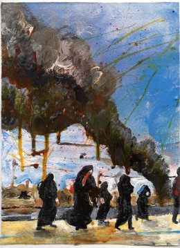 Women and Children Running (Syria) 2015