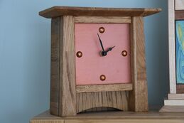 Oak mantel clock