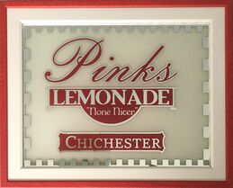 Pinks Lemonade advertising sign