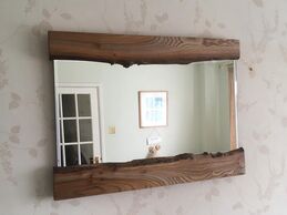 Live edge Elm mirror