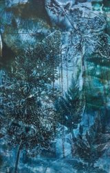 Mono print created by using materials found in the Garden at Parham House - SOLD