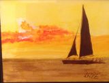 Sailing ship off Naples BY Dave Atkins